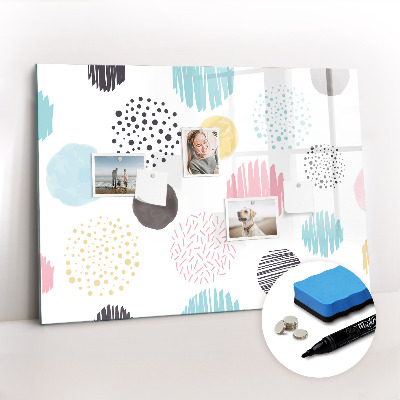 Tableau verre magnétique Motif géométrique