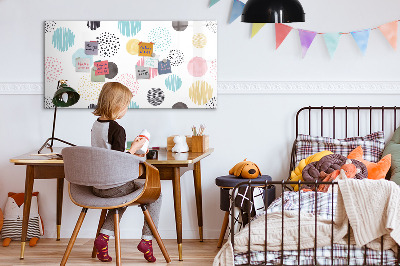 Tableau verre magnétique Motif géométrique