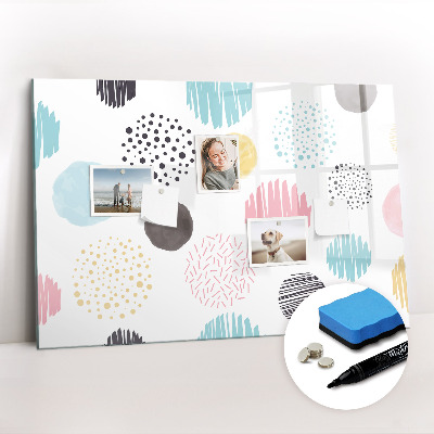 Tableau verre magnétique Motif géométrique