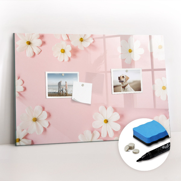 Tableau magnétique mural Fleurs de marguerite