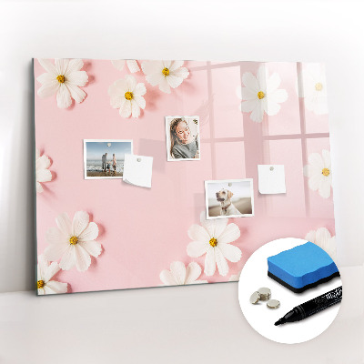 Tableau magnétique mural Fleurs de marguerite