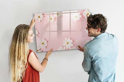 Tableau magnétique mural Fleurs de marguerite