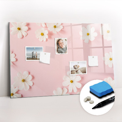 Tableau magnétique mural Fleurs de marguerite