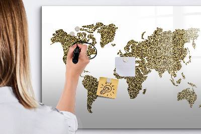 Tableau effaçable magnétique Carte du monde