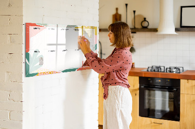 Tableau magnétique mural Agenda hebdomadaire simple