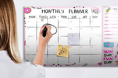 Tableau magnétique mural planificateur mensuel