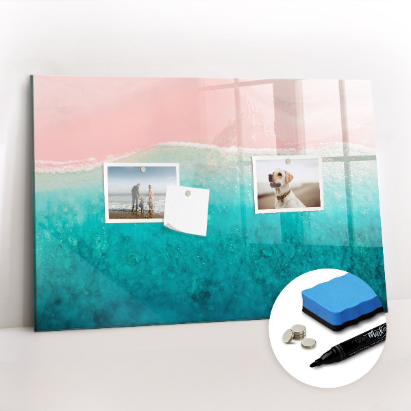 Tableau effaçable magnétique Plage de sable de mer