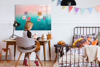 Tableau effaçable magnétique Plage de sable de mer