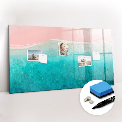 Tableau effaçable magnétique Plage de sable de mer