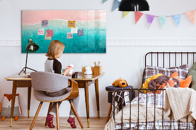 Tableau effaçable magnétique Plage de sable de mer