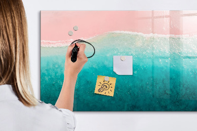 Tableau effaçable magnétique Plage de sable de mer