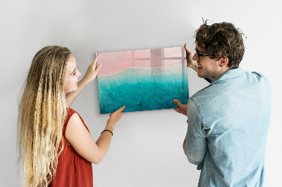 Tableau effaçable magnétique Plage de sable de mer