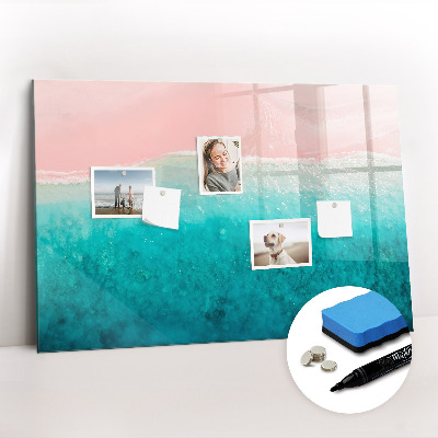 Tableau effaçable magnétique Plage de sable de mer