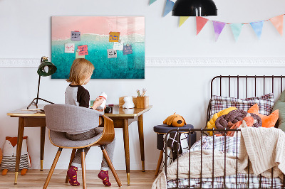 Tableau effaçable magnétique Plage de sable de mer