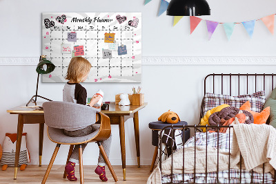 Tableau effaçable magnétique Agenda mensuel de mode