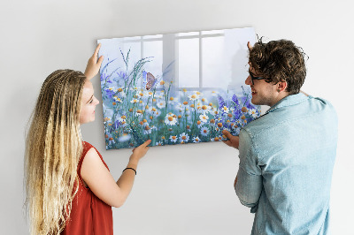 Tableau magnétique mural Papillon dans la prairie