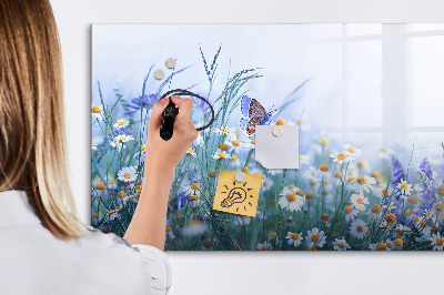 Tableau magnétique mural Papillon dans la prairie