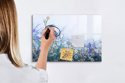 Tableau magnétique mural Papillon dans la prairie