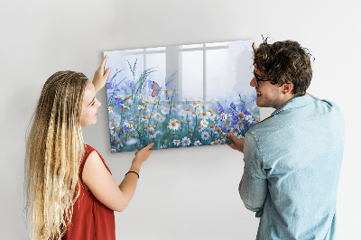 Tableau magnétique mural Papillon dans la prairie