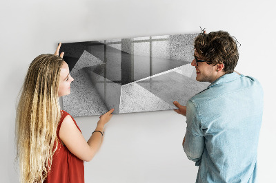 Tableau verre magnétique Triangles abstraits