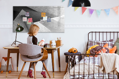 Tableau verre magnétique Triangles abstraits