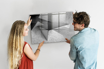 Tableau verre magnétique Triangles abstraits