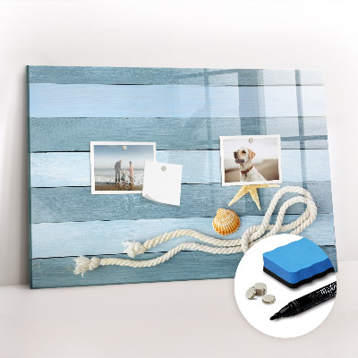 Tableau magnétique mural Planches à rayures festonnées