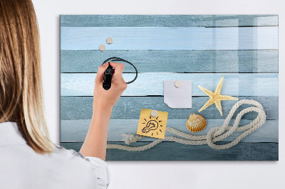 Tableau magnétique mural Planches à rayures festonnées