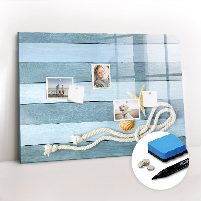 Tableau magnétique mural Planches à rayures festonnées