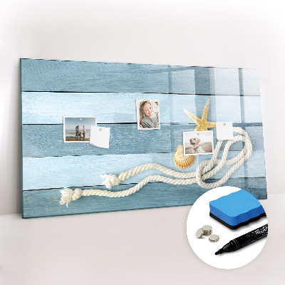 Tableau magnétique mural Planches à rayures festonnées