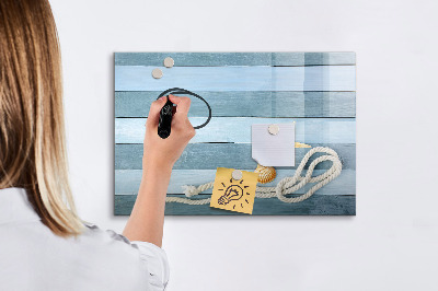 Tableau magnétique mural Planches à rayures festonnées