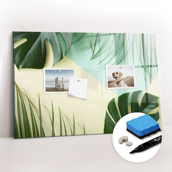 Tableau effaçable magnétique Feuilles de Monstera