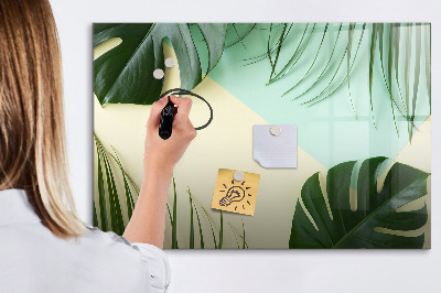 Tableau effaçable magnétique Feuilles de Monstera