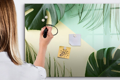 Tableau effaçable magnétique Feuilles de Monstera