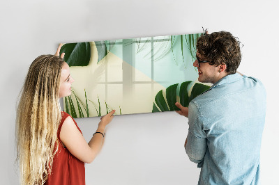 Tableau effaçable magnétique Feuilles de Monstera