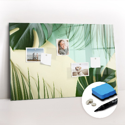 Tableau effaçable magnétique Feuilles de Monstera