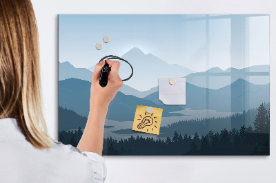Tableau verre magnétique Paysage de montagne