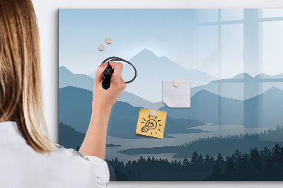 Tableau verre magnétique Paysage de montagne