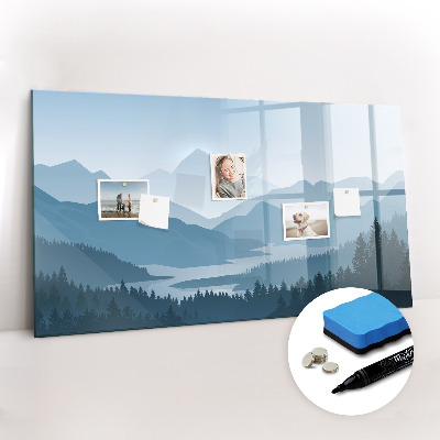 Tableau verre magnétique Paysage de montagne