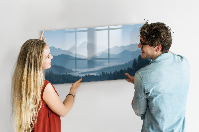 Tableau verre magnétique Paysage de montagne