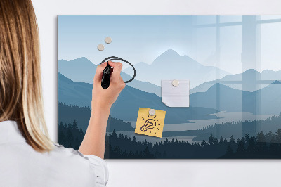 Tableau verre magnétique Paysage de montagne