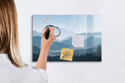Tableau verre magnétique Paysage de montagne
