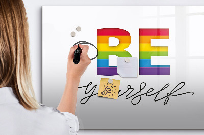 Tableau verre magnétique L'inscription « Soyez vous-même »