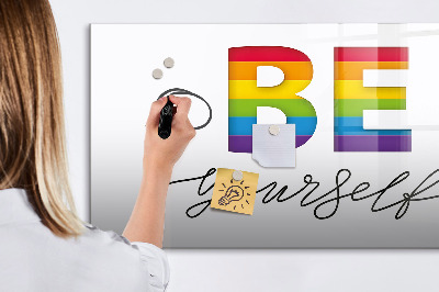 Tableau verre magnétique L'inscription « Soyez vous-même »