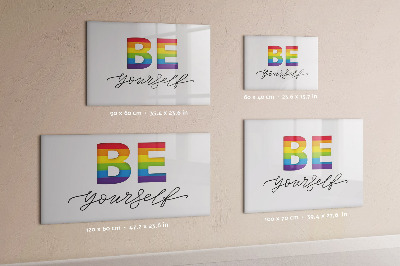 Tableau verre magnétique L'inscription « Soyez vous-même »