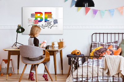 Tableau verre magnétique L'inscription « Soyez vous-même »