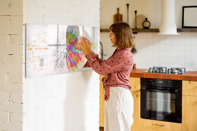Tableau effaçable magnétique Abstraction du cerveau