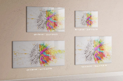 Tableau effaçable magnétique Abstraction du cerveau