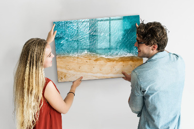 Tableau verre magnétique Les gens de la plage