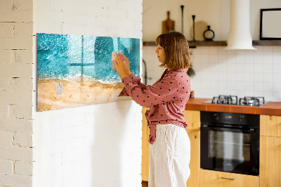 Tableau verre magnétique Les gens de la plage